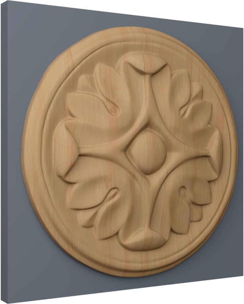 Ekena Millwork ROS04X04RAAL Raymond Round Rosette, 4 1/4"W x 4 1/4"H x 1/2"P, Alder - Image 4